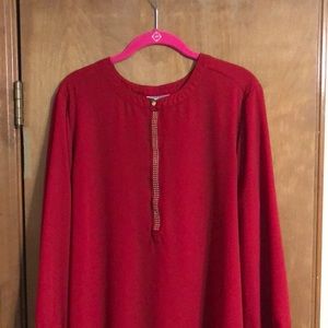 Red, Long Sleeved Top